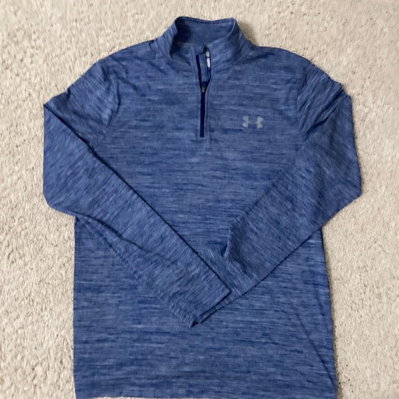 Under Armour Other - Men’s Under Armour Heat Gear long sleeve Blue 1/4 zip Shirt S Small